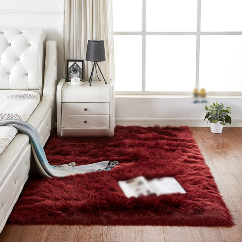 Simpleity Area Teppich funky einfach Wohnzimmer Teppich Polyester Shag Teppich mit Rutsch-Rücken