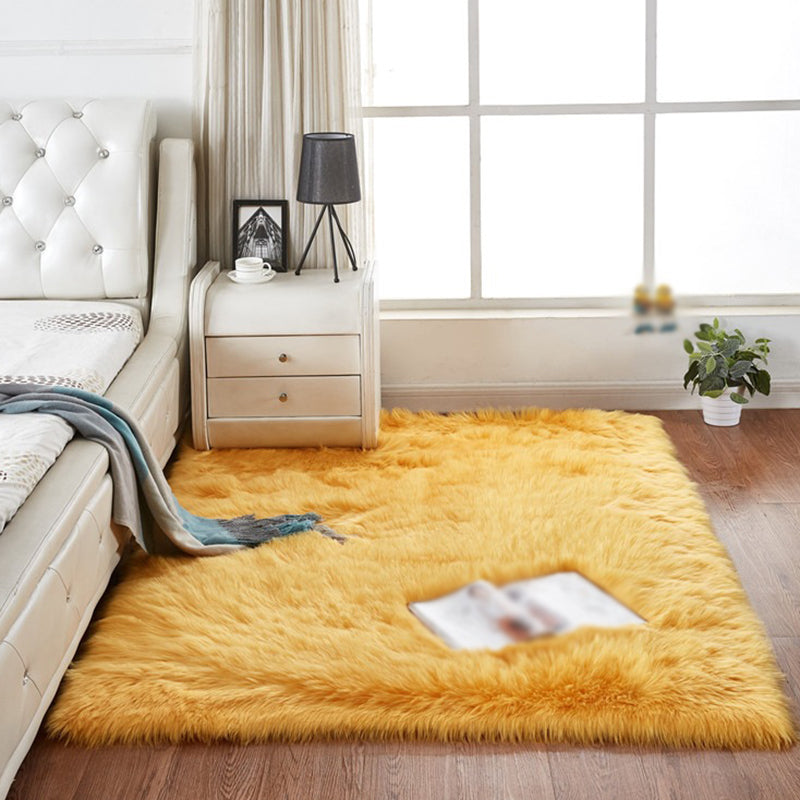 Simpleity Area Teppich funky einfach Wohnzimmer Teppich Polyester Shag Teppich mit Rutsch-Rücken