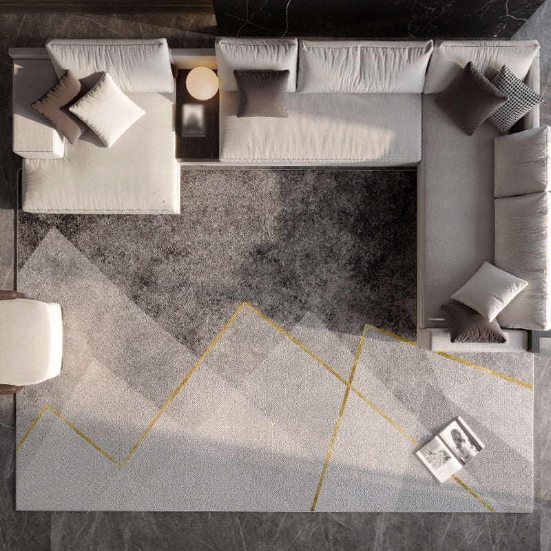Moderne geometrische print tapijt Grijs Polyester Gebied Tapijt Anti-slip achterbleek voor huisdecoratie