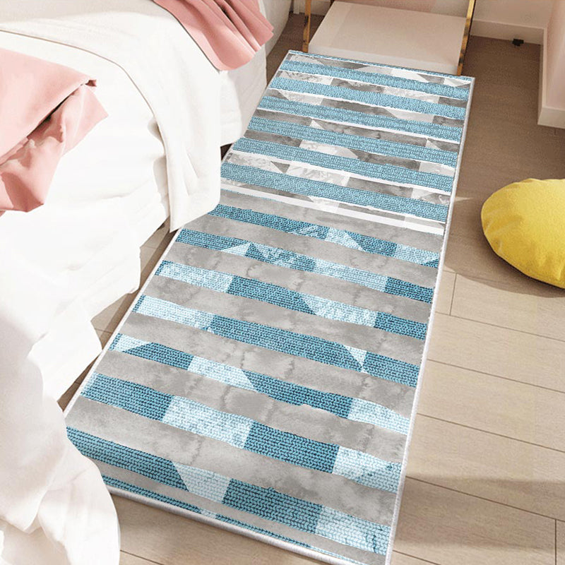 Grijs geometrisch patroon tapijt Modern polyester gebied Tapijt niet-slip ruggebied tapijt voor woonkamer