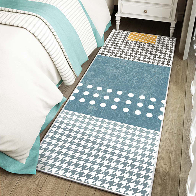 Grijs geometrisch patroon tapijt Modern polyester gebied Tapijt niet-slip ruggebied tapijt voor woonkamer