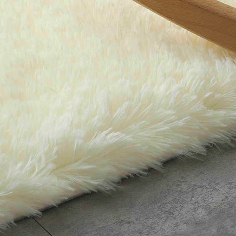 Simplicity Solid Rug Polyester Indoor Carpet Non-Slip Backing Shag Area Carpet for Living Room