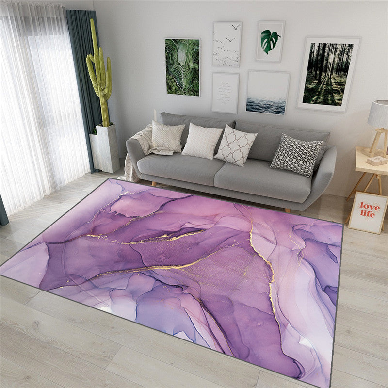 Pink Abstract Pattern Area Rug Modern Polyester Area Carpet Easy Care Rug for Home Decor