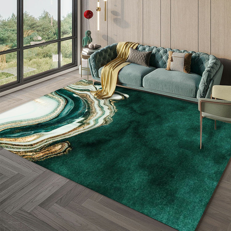 Novelty Area Carpet Stylish Gilt Design Polyester Rug Washable Stain Resistant Area Carpet