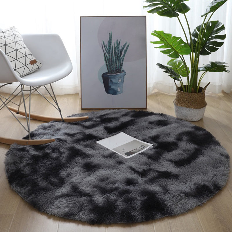 Tapis moderne rose clair Polyester Couleur de couleur intérieure tapis lavable pour le salon