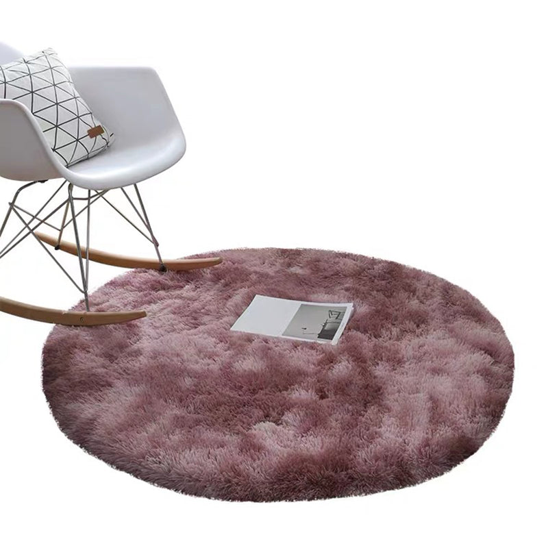 Tapis moderne rose clair Polyester Couleur de couleur intérieure tapis lavable pour le salon