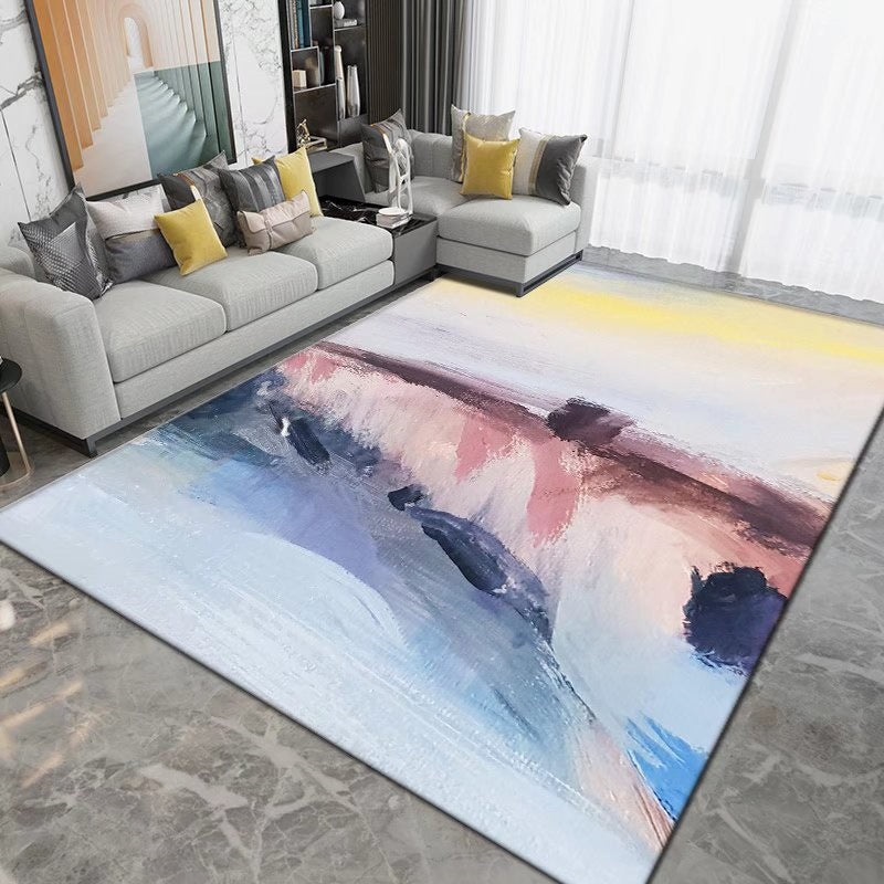 Eenvoud Area tapijt trendy polyester abstract patroon binnen tapijt niet-slip tapijt voor woonkamer