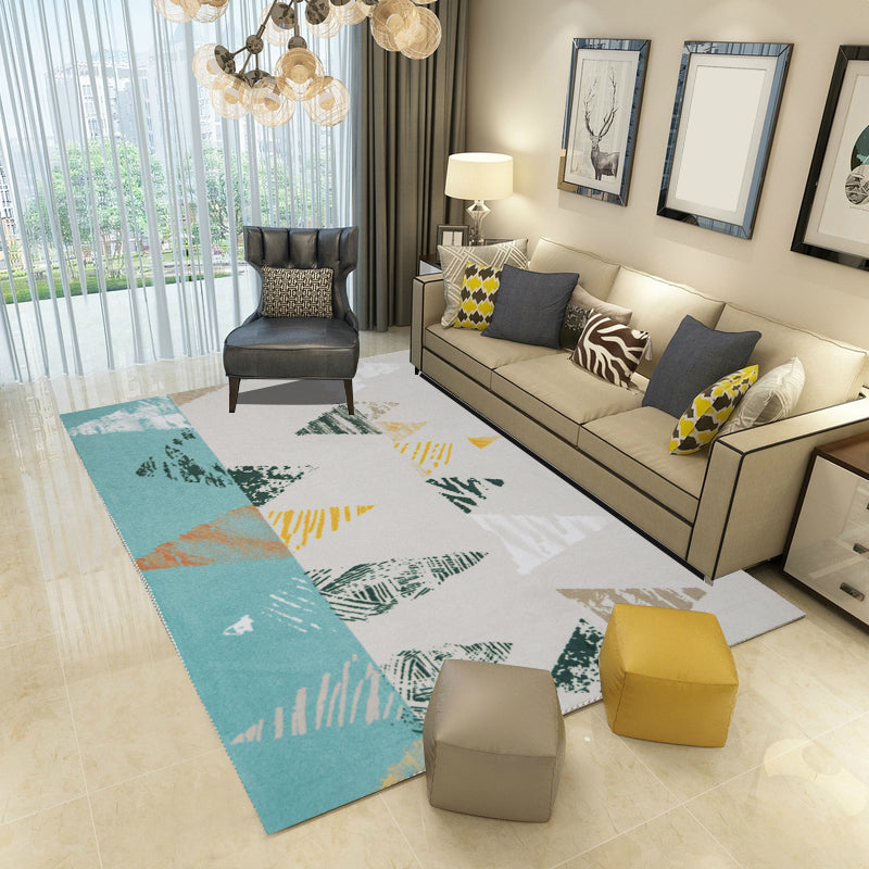 Gray Modern Rug Blending Line Indoor Rug Non-Slip Backing Rug for Home Decoration