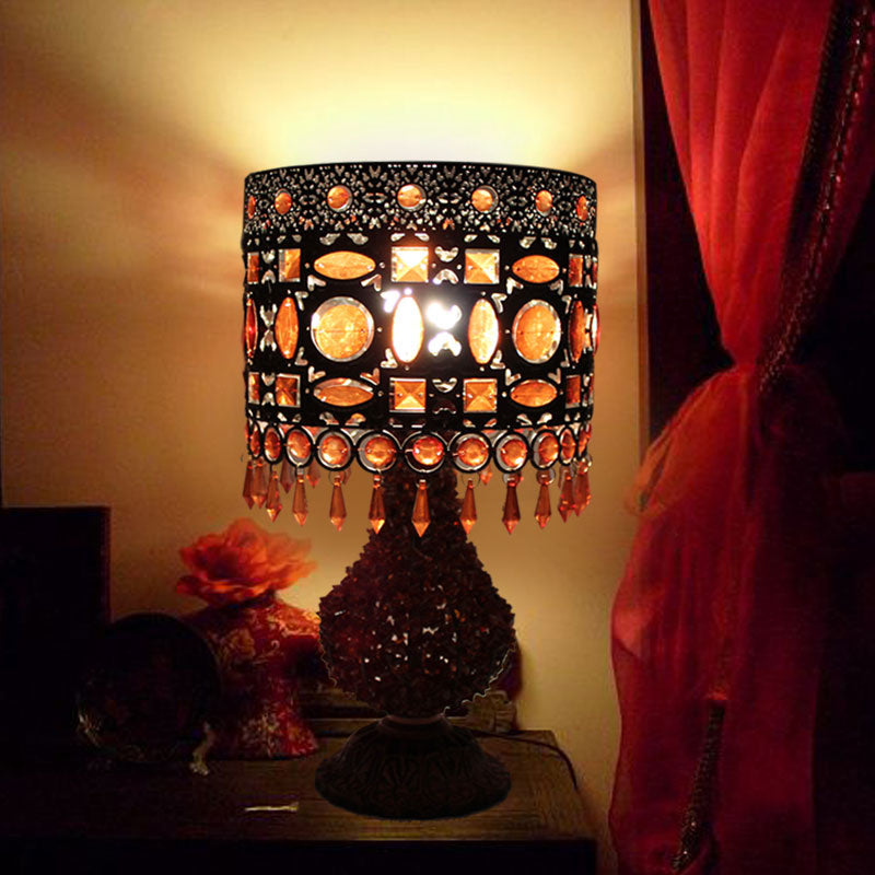 Rostzylinder Nachttisch Licht Art Deco Metal 1 Glühbirnen Wohnzimmer Nachttisch Beleuchtung