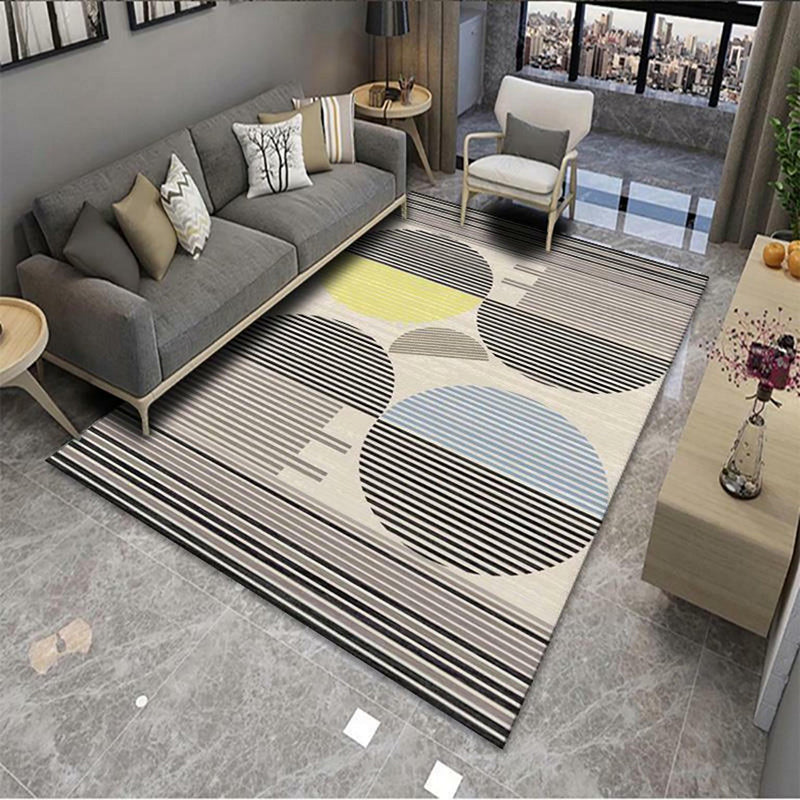 Alfombra moderna de poliéster moderno poliéster cuadrado alfombra resistente a la alfombra para decoración del hogar