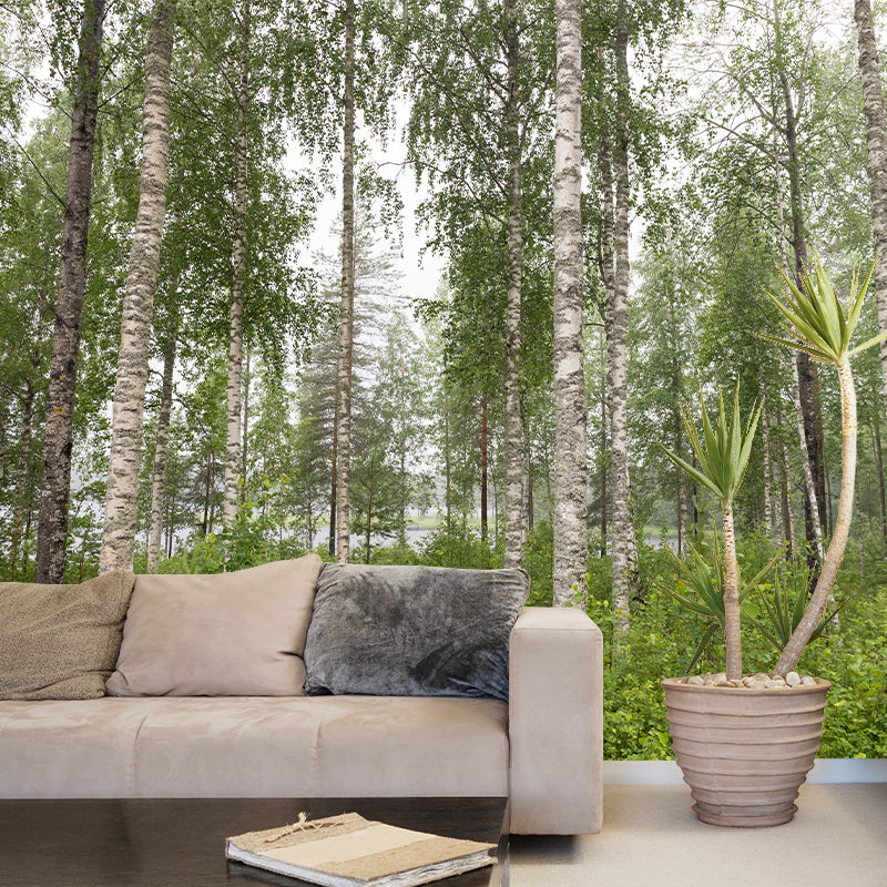 Green Forest Mural Environment Friendly Wallpaper Home Decoration for Living Room