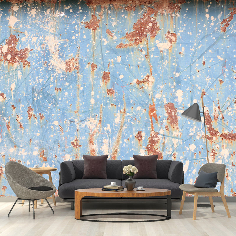 Rusty Metal Wall Mural Personalized Minimalist Wall Covering for Sitting Room