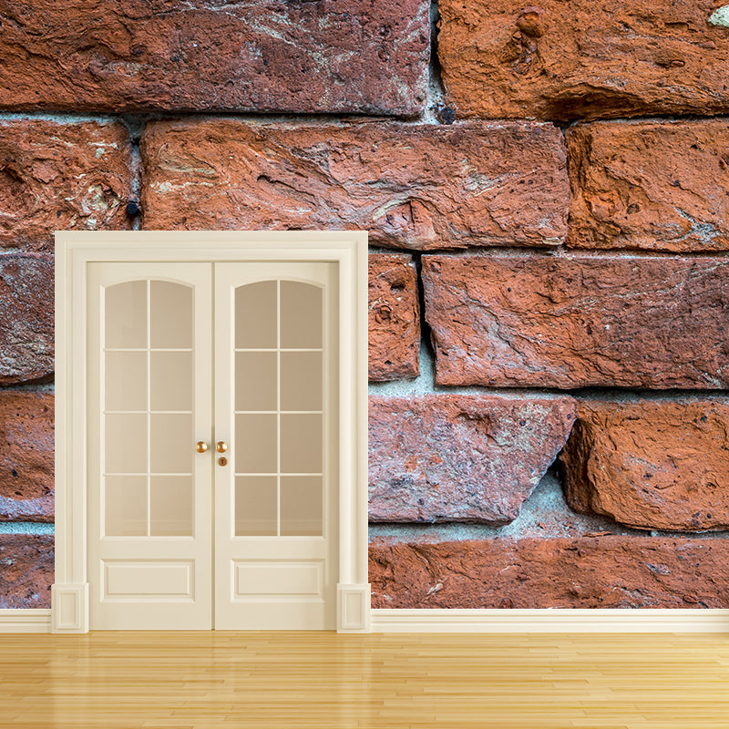 Retro Style Brick Wall Wall Covering Water-Resistant Mural Wallpaper for Living Room
