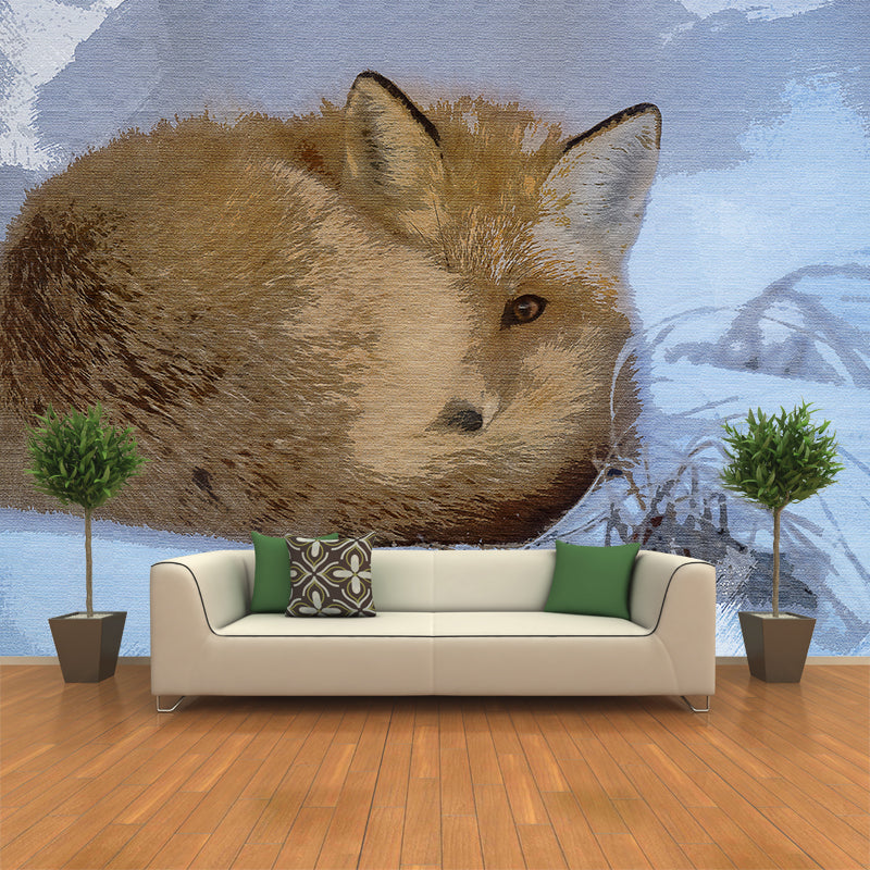 Animal Oil Painting Wall Mural for Living Room Bedroom, Personalized Size Available