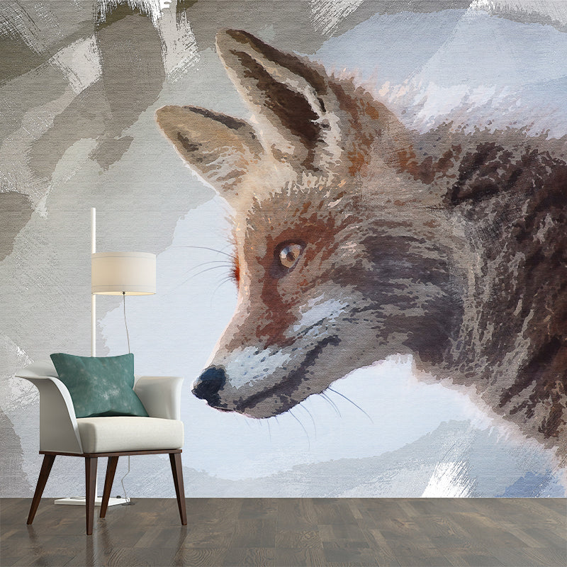 Animal Oil Painting Wall Mural for Living Room Bedroom, Personalized Size Available