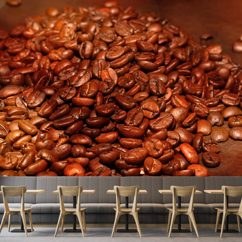 Bitter Coffee Beans Mural Wallpaper for Coffee Shop Waterproofing, Made to Measure