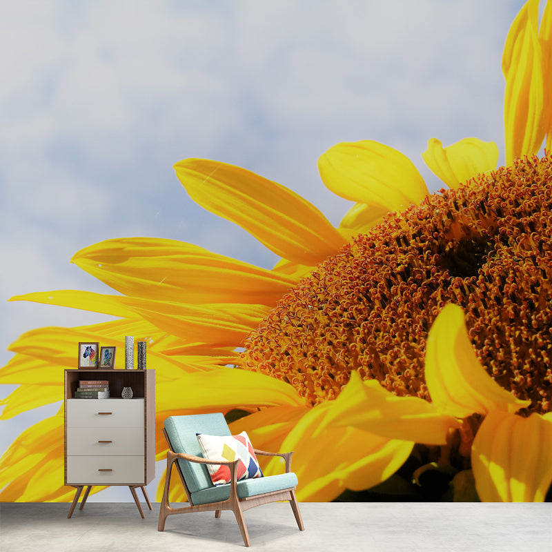 Sunflower Mural Wallpaper for Sitting Room Decor Multiple Sizes Available
