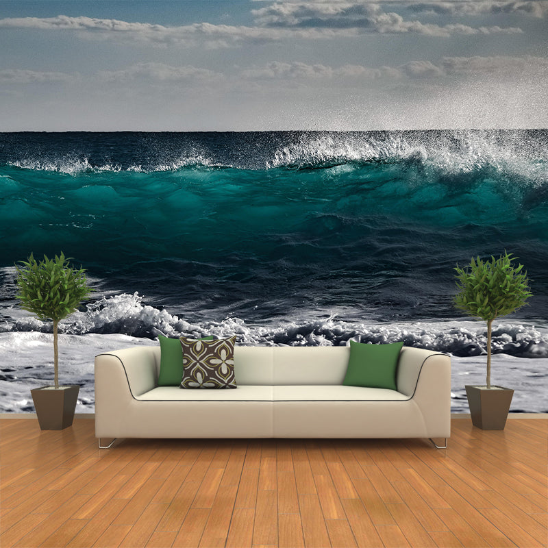 Seascape Wall Mural Moisture Resistant Wallpaper Wall Decor for Bathroom
