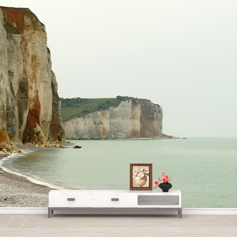 Seascape Wall Mural Moisture Resistant Wallpaper Wall Decor for Bathroom