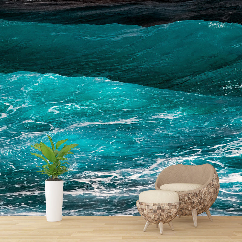 Beautiful Seascape Mural Horizontal Photography Eco-friendly for Bathroom Floor