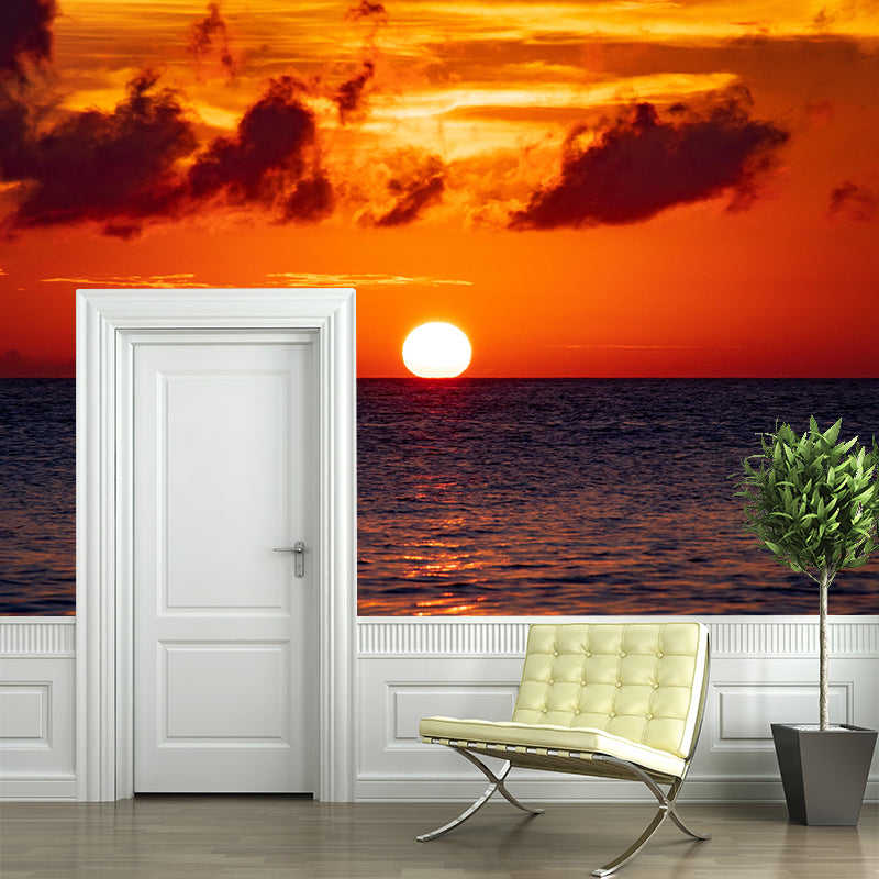 Moisture Resistant Seascape Mural Wallpaper Wall Decor for House Interior