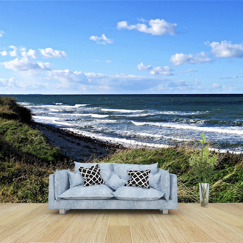 Seascape Wall Mural Moisture Resistant Wallpaper Wall Decor for House Interior