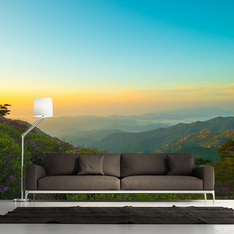 Mountain Landscapes Mural Wallpaper Moisture Resistant Wall Decor for House Interior