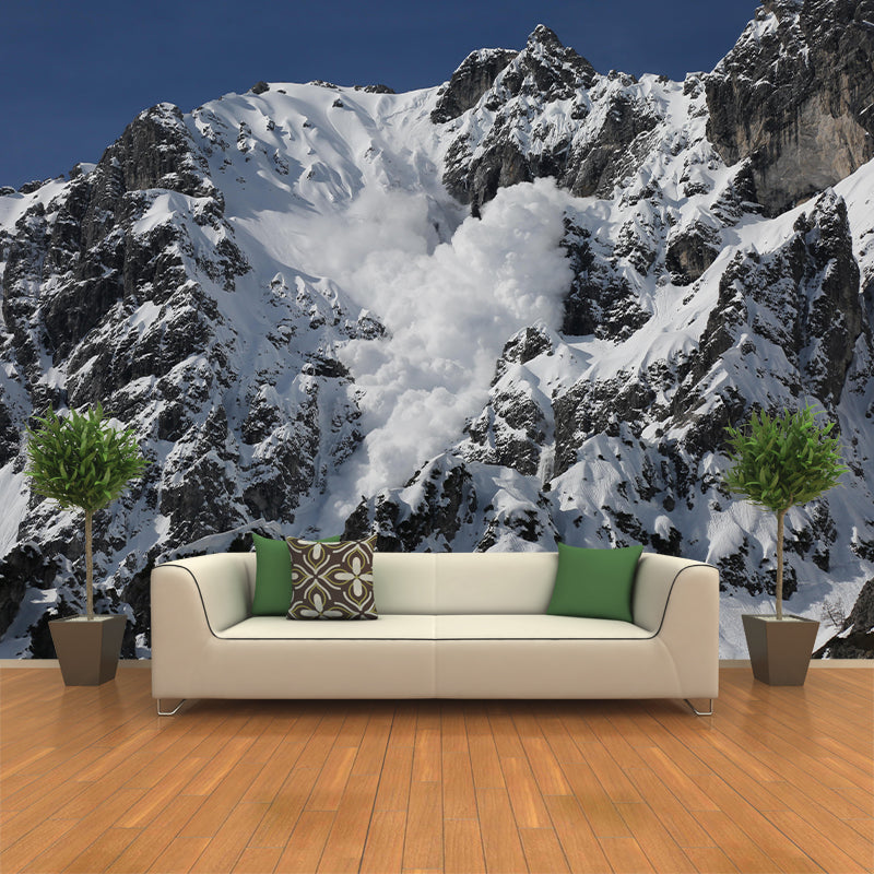 Magnificent Mountain Landscapes Mural Photography Style for Dining Room