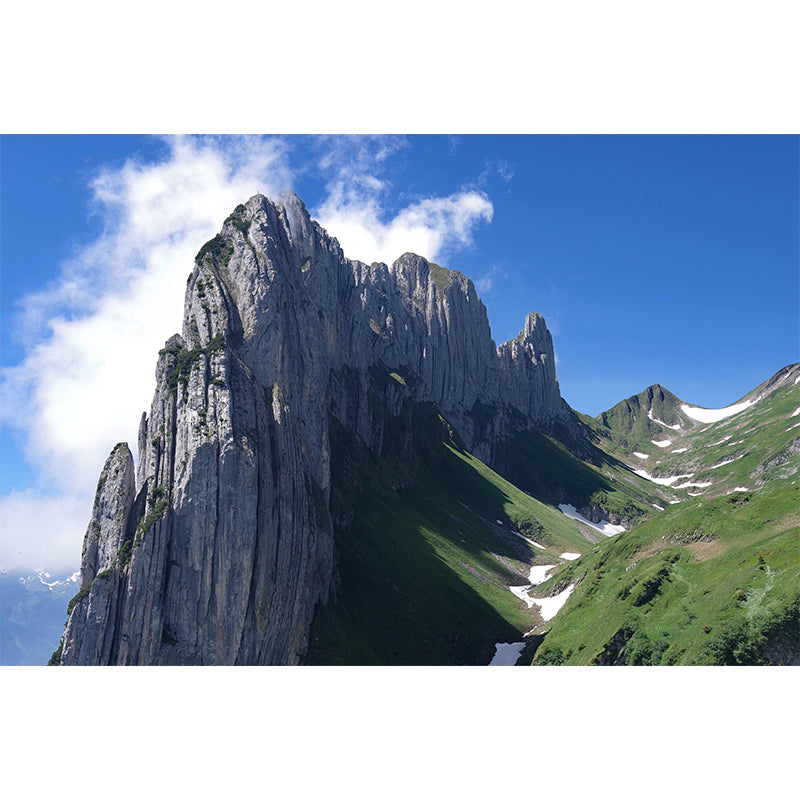 Mountain Landscapes Mural Moisture Resistant Wall Decor for House Interior