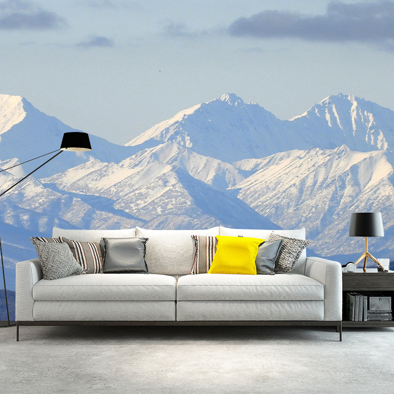 Magnificent Mountain View Mural Wallpaper Mildew Resistant for Living Room Decor