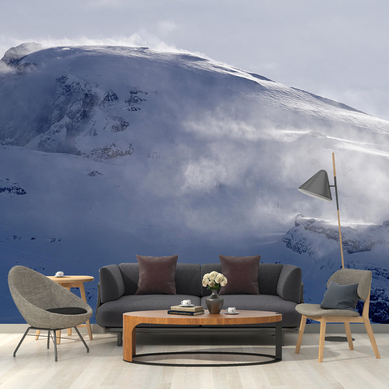 Magnificent Mountain View Mural Wallpaper Mildew Resistant for Living Room Decor