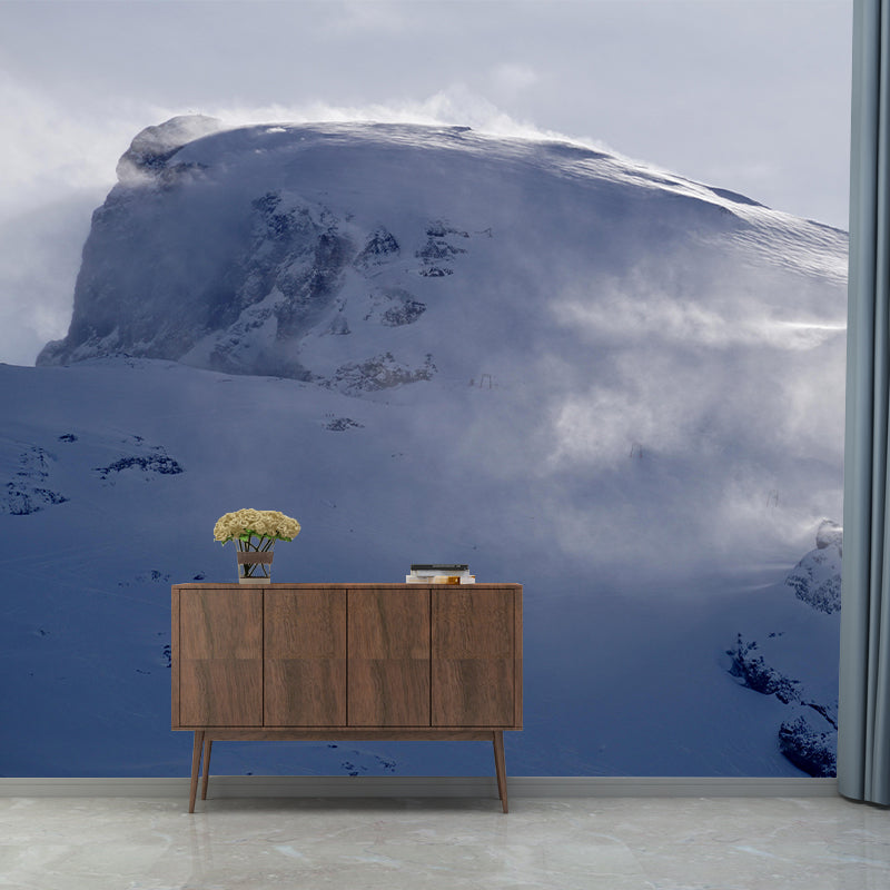 Magnificent Mountain View Mural Wallpaper Mildew Resistant for Living Room Decor