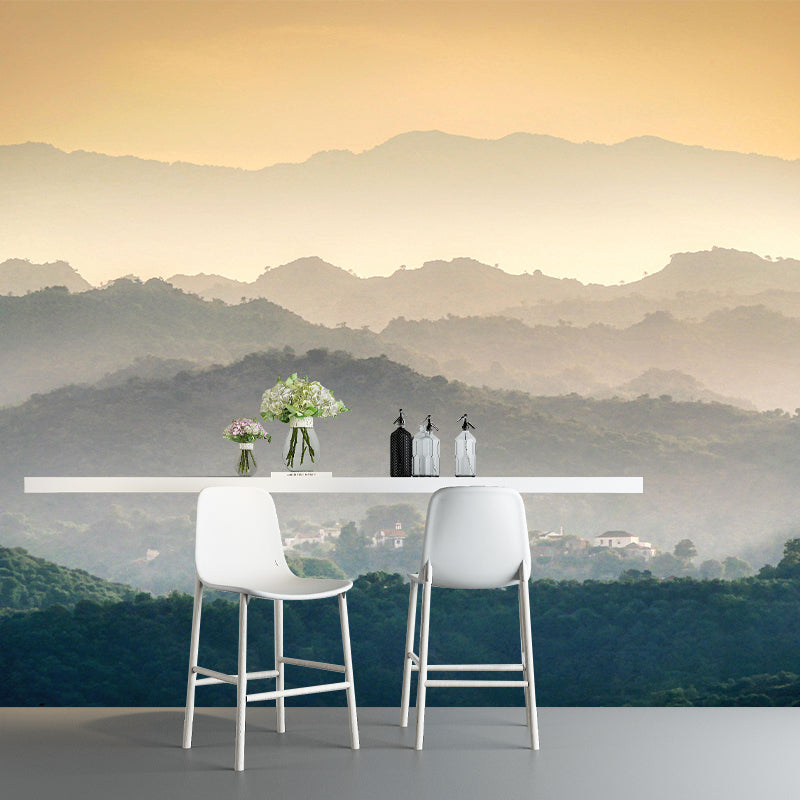 Customized Mountain Landscapes Mural Environment Friendly Wallpaper for Living Room
