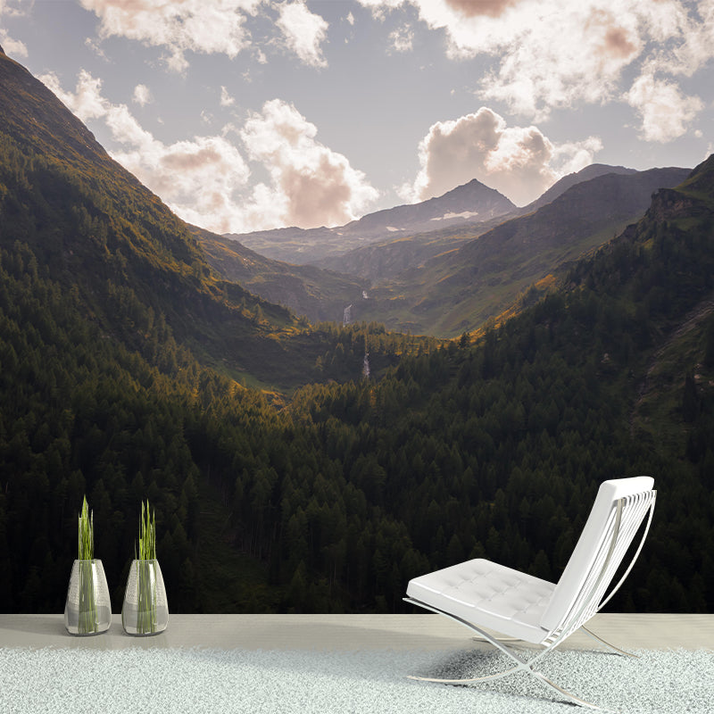 Customized Mountain Landscapes Mural Environment Friendly Wallpaper for Living Room
