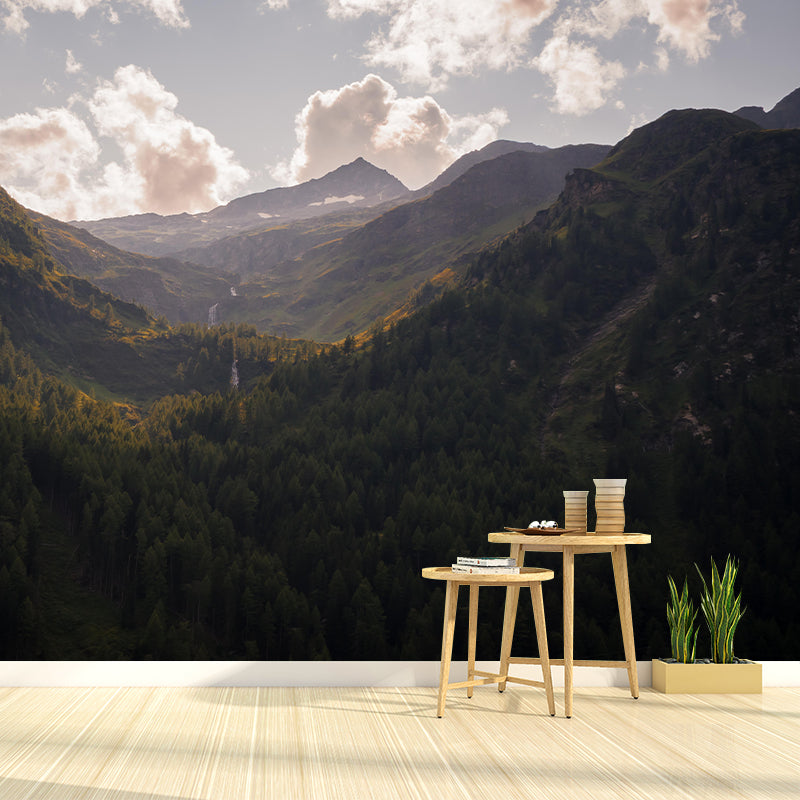 Customized Mountain Landscapes Mural Environment Friendly Wallpaper for Living Room