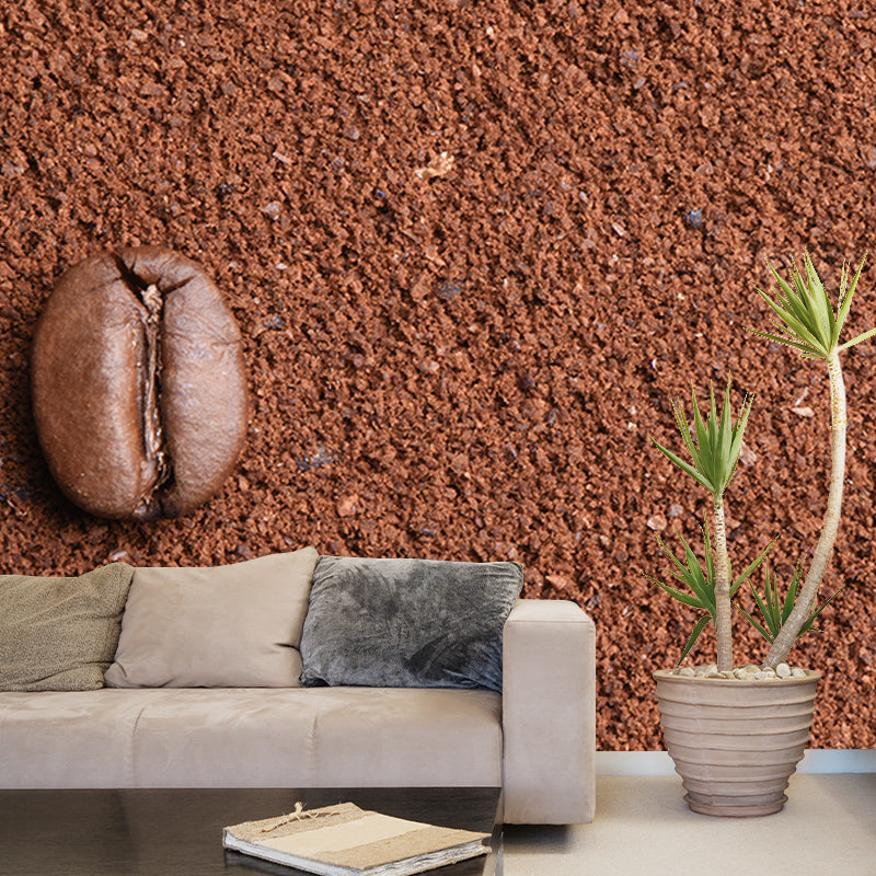 Coffee Beans Mural Wallpaper for Coffe Shop, Moisture Resistant, Custom Size