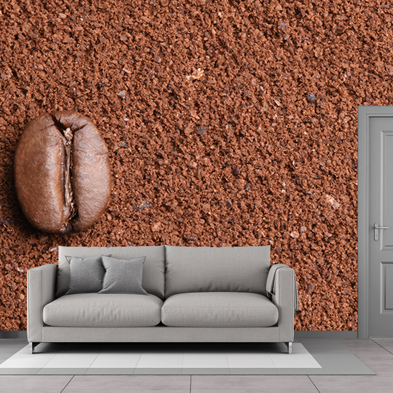 Coffee Beans Mural Wallpaper for Coffe Shop, Moisture Resistant, Custom Size
