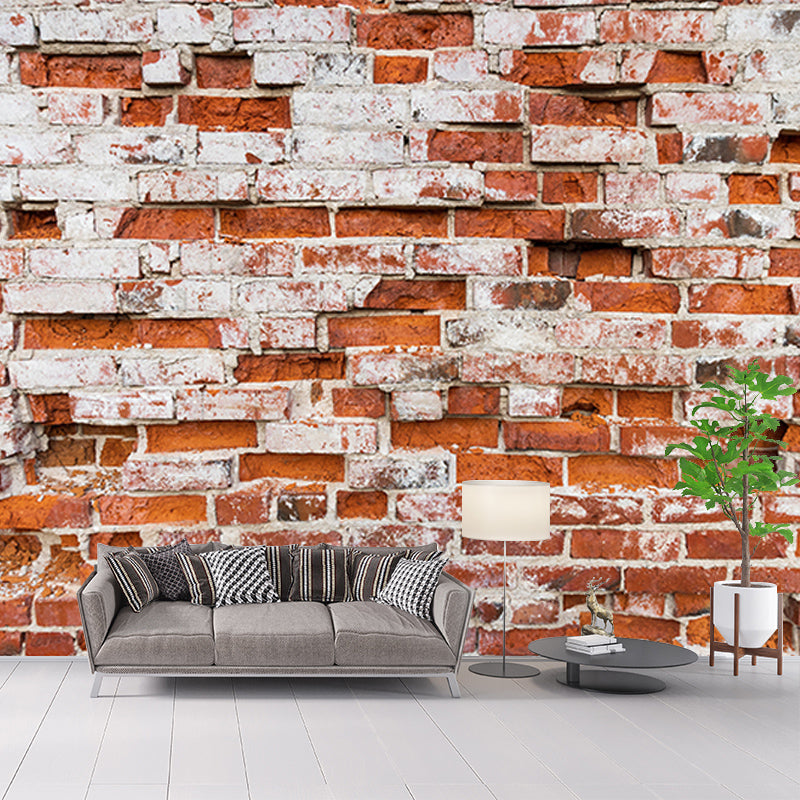 Brick Pattern Mural for Home Decor Contemporary Wall Art, Personalized Size