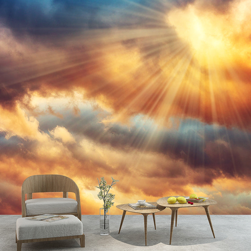 Sky View Minimalist Wall Covering for Living Room, Customized Size Available