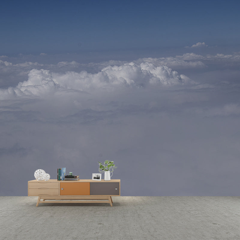 Sky View Minimalist Wall Covering for Living Room, Customized Size Available