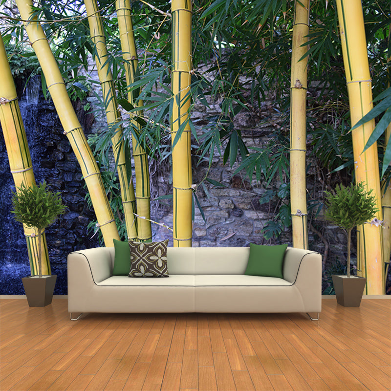 Bamboo Forest Moisture Resistant Mural for Sitting Room, Customized Size Available