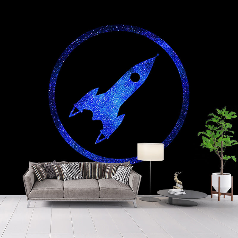 Cosmic Illustration Removable Wall Mural for Sitting Room, Mildew Resistant