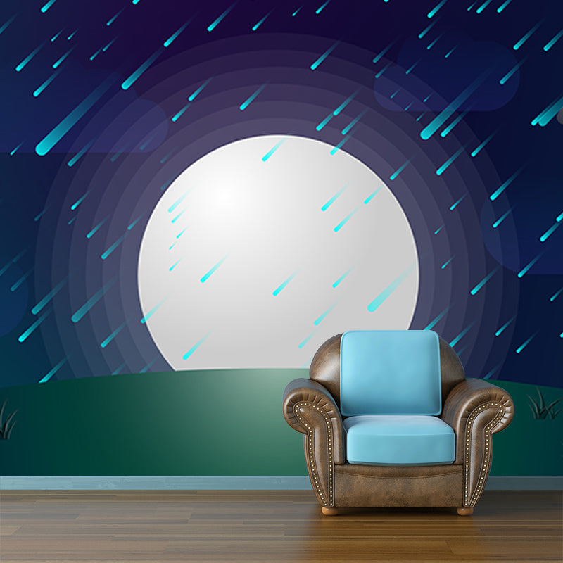 Cosmic Galaxy Illustration Wall Mural Wallpaper for Living Room, Made to Measure