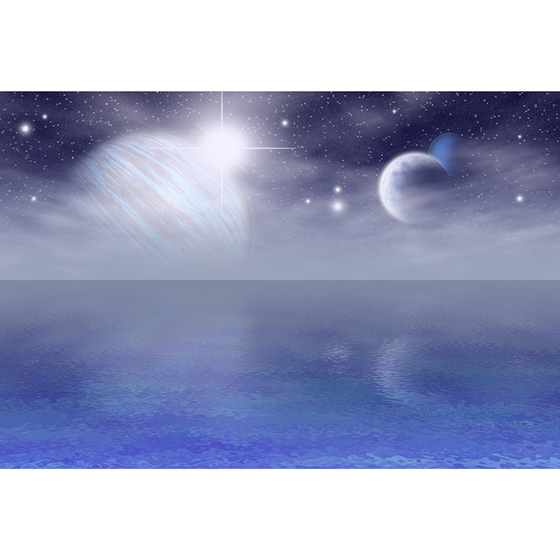 Cosmic Galaxy Illustration Wall Mural Wallpaper for Living Room, Made to Measure