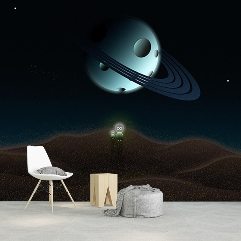 Modern Cosmic Galaxy Illustration Wall Mural Wallpaper for Living Room, Made to Measure