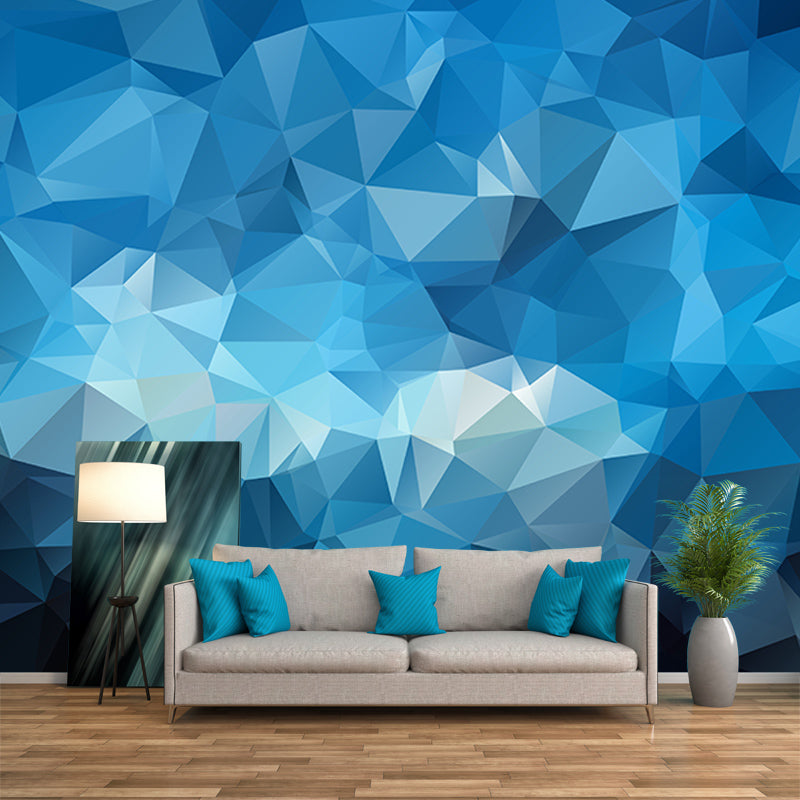 Triangle Geometry Illustration Water Resistant Murals for Living Room, Customized Size Available