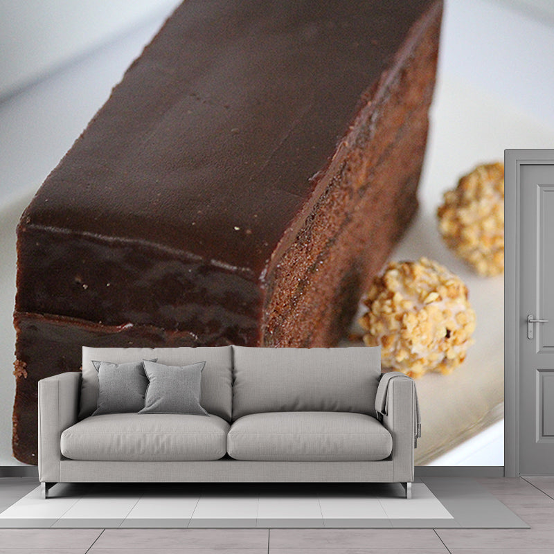 Simple Cake Mural Wallpaper Custom-Printed Moisture Resistant for Cake Shop