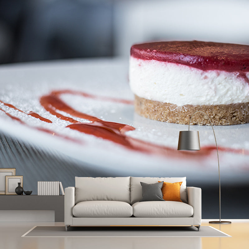Dessert Mural Environment Friendly Contemporary Dessert Shop Wall Covering