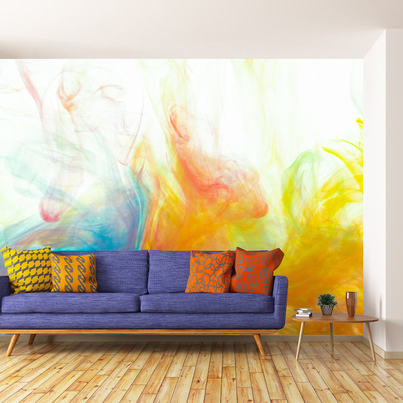 Modern Style Ink Fusion Mural Mildew Resistant Wall Covering for Bedroom Decor