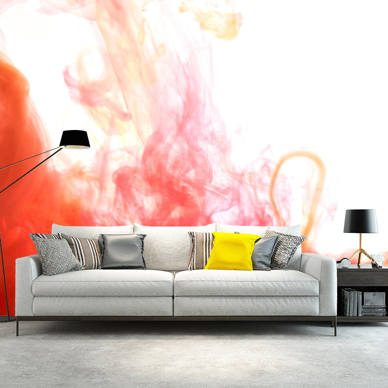 Modern Style Ink Fusion Mural Mildew Resistant Wall Covering for Bedroom Decor